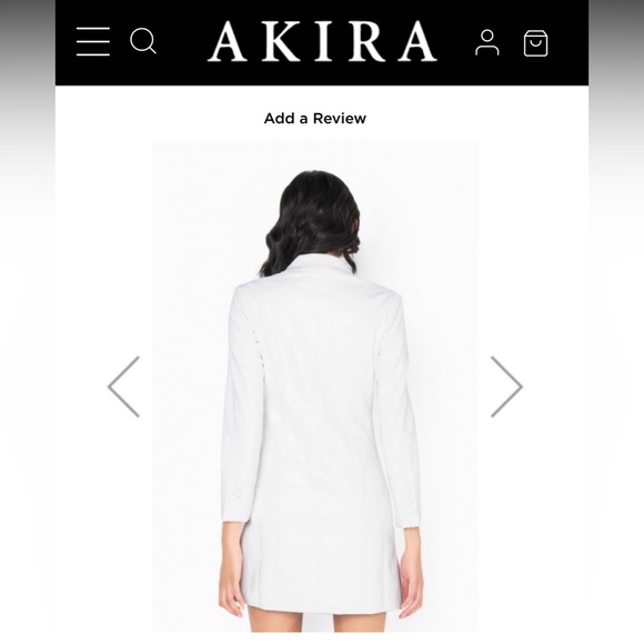 AKIRA WHITE OUT PU BLAZER DRESS SIZE S - Picture 3 of 13